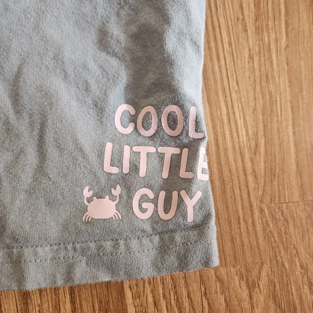 Carter's Light Blue Polo with Cool Little Guy Print